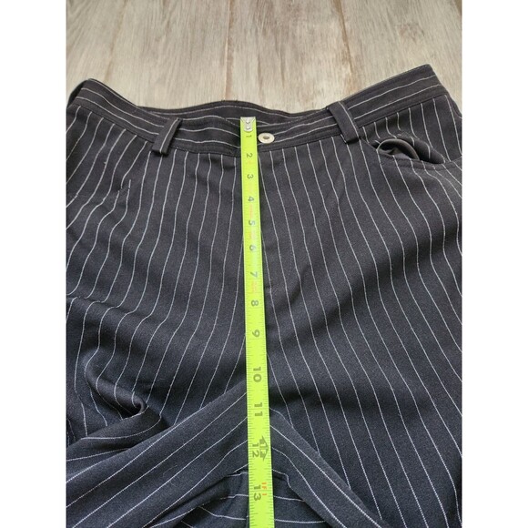 Asos Collusion Cargo Pinstripe Wide Leg Pants Black White High Rise Sz 34 EUC - Picture 7 of 9
